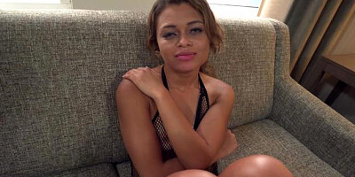 KinkyFamily - Doll Destiny Cruz touches natural boobs