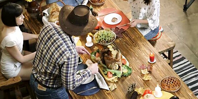 Femme fatale Leo and Andrew's big cock sex