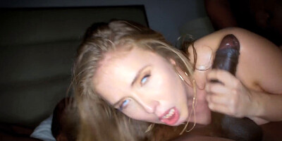 Lena Paul looks thicc AF as she gets fucked by two BBCs