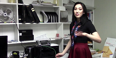 New secretary turns into a naughty whore on a lunch break