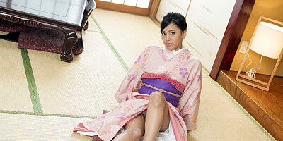 My kimono protects my slutty pussy's dignity