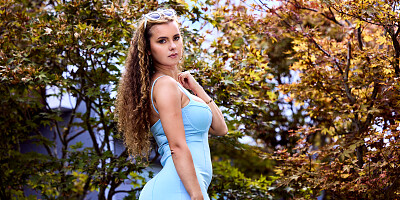 Curly babe with big boobs Jessie Rogers shares best anal on camera