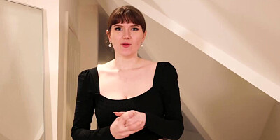 Gorgeous housemaid is thirsty for your dick's attention