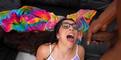 Bendy and hairy Madison Wilde takes BBC all the way in