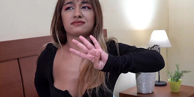 Busty Indian amateur girl with nice skills devours cock on cam