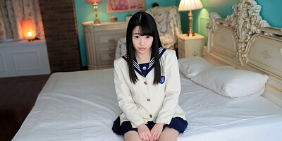 Sweet Japanese college girl wants to get rid of her uniform