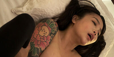 Inked Asian whore gets the rough treatment she deserves