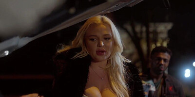 Blond-haired chick getting fucked by two MILF-loving BBCs