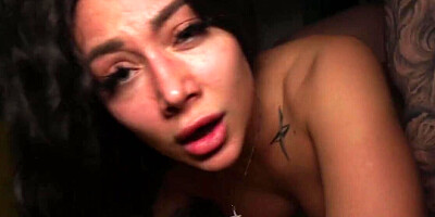 Brunette baddie gets banged hard when lights are out
