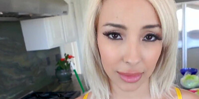 Big breasts bombshell bouncing on a fat boner in POV