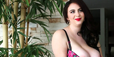 The pink nipples on her big boobs are large and inviting