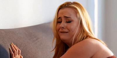 Blonde slut rides BBC in a sheer top and gets flipped fast