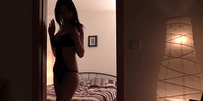 Girl uses a small vibrator when there is no cock to satisfy her