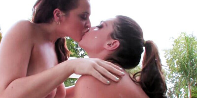 Smiling Natasha Nice and Alison Tyler's fetish smut