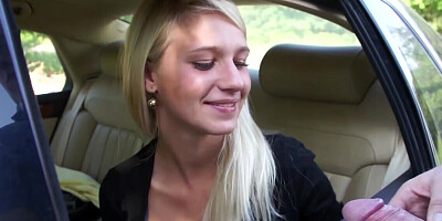 Nude blonde gets pulled over and fucked in the kinkiest ways