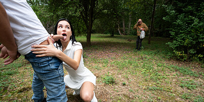 Debt collector lets a petite Belarusian 30 y/o pay what she owes