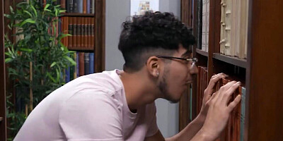 Big boobies inked-up slut take dick in the library