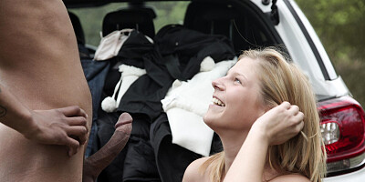 Erotic outdoor fun with a random guy's cock in surreal perversions