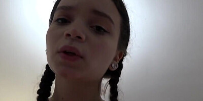 Pretty girl in braids is going to get fucked in POV