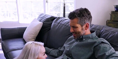 Tight teeny is going to get fucked by her HUNG stepfather