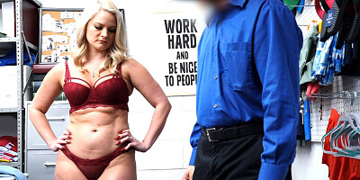 Curvy mom forced fucked by security guard and soaked in jizz