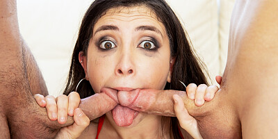 Jane Wilde gets double fucked in merciless MMF scenes