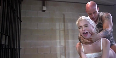 Blonde pumpkin adores getting tied up and fucked savagely
