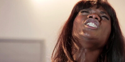 Stunning black woman is willing to ride a white pecker