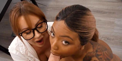 BRAZZERS Exxtra - Very slim Avery Jane couple gagging sex tape