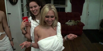 There is a small college sex party going on in this room