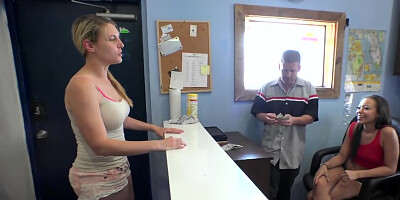 Threesome with this young lady ends up with an explosive bang