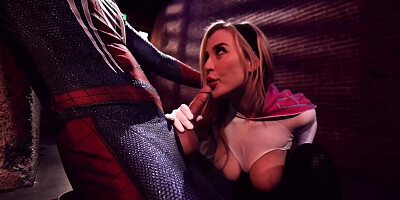 Tyler Cruise playing the role of Spider-Man in a parody