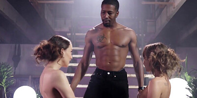 Sensual chicks try BBC in merciless anal threesome