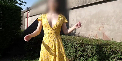 Adorable and barely legal babe is going to tease hard cock