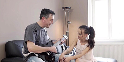 Romanian girl is having sex with the music tutor