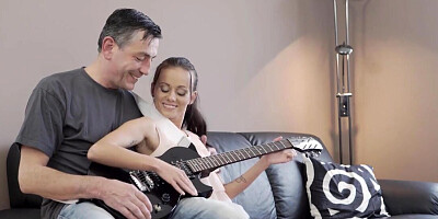 Romanian girl is having sex with the music tutor