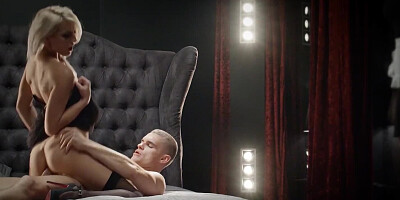 Classy blonde Katy Rose in hardcore scene with Max Dior