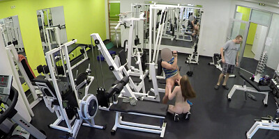 Amateur Euro chick gets her pussy screwed in the gym