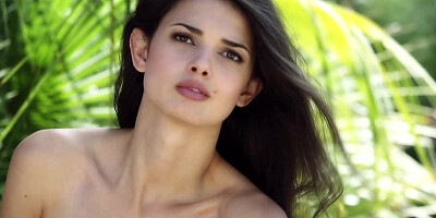 Model with long legs boasts about her beauty and sexuality