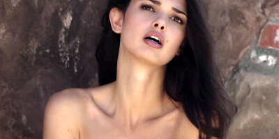 Model with long legs boasts about her beauty and sexuality