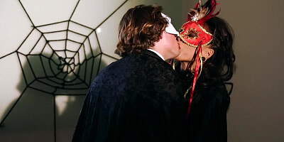 A masked chick is getting fucked and she is also licked well