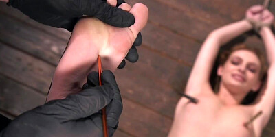 Love suffers clothespins on nipples then guy puts pumps on boobs