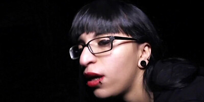 Nerdy brunette girl is being fucked by a hung black stallion