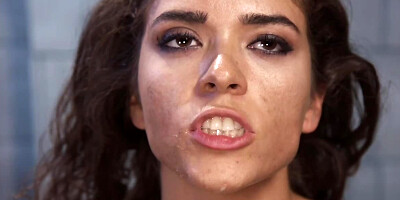 Pretty Latina girl learns how to overcome pain in BDSM scene