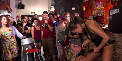These folks gathered for a nasty and lustful lesbian performance