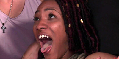 Penises get hard and Ebony skinny with lovely tits gets nailed
