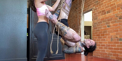 Upside down torture and more for a pathetic male sub