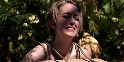 Sexy Slave Kneels In The Sun While Master Punishes Her