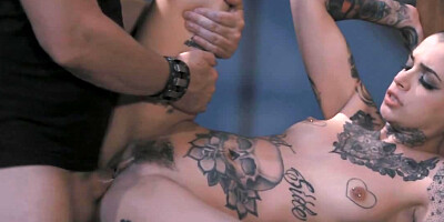 Tattooed cutie Leigh Raven with pretty face is carnal in anal way