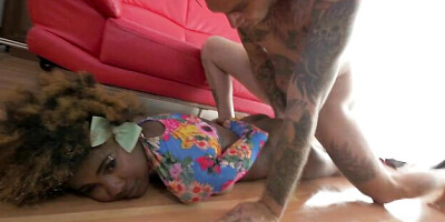 Ebony hottie Daizy Cooper is enjoying interracial sex so much